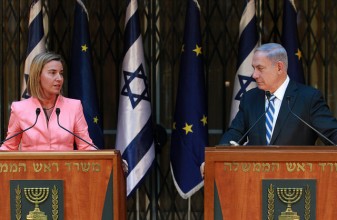 EU Foreign Affairs chief Frederica Mogherini and Israeli PM Benjamin Netanyahu, May 20, 2015. (Source: flickr user eeas)
