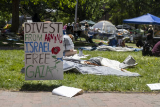 Solidarity tent encampment, UNC-Chapel Hill, USA, 29.4.24 Photographer: Heather Sharona Weiss 29 Apr 2024 53140