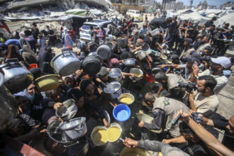 Food distribution, Gaza city, 4.8.2025 Photographer: Yousef Zaanoun 04 Aug 2025 58887