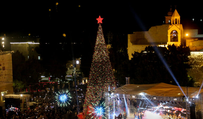 Christmas tree lighting ceremony, Bethlehem, 06.12.25 Photographer: Mosab Shawer 06 Dec 2025 60935